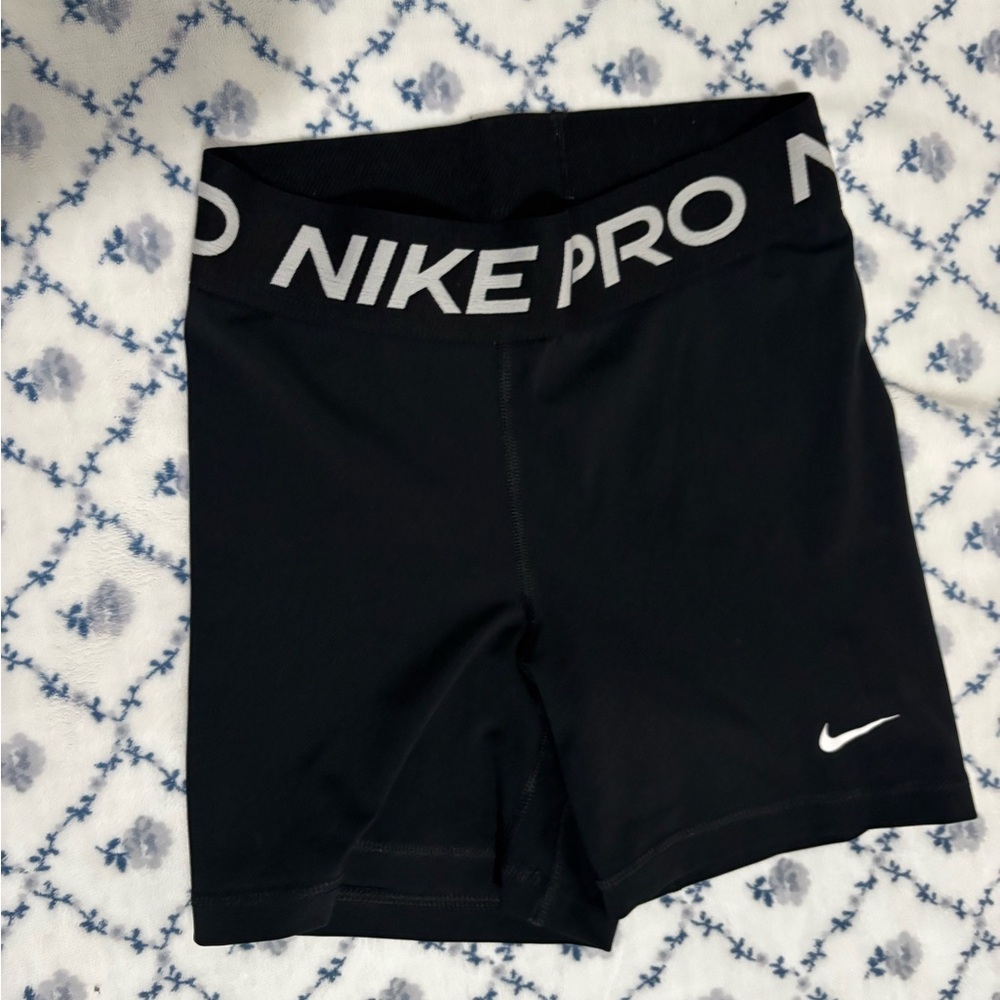 Nike Black Pro Shorts with White Logo